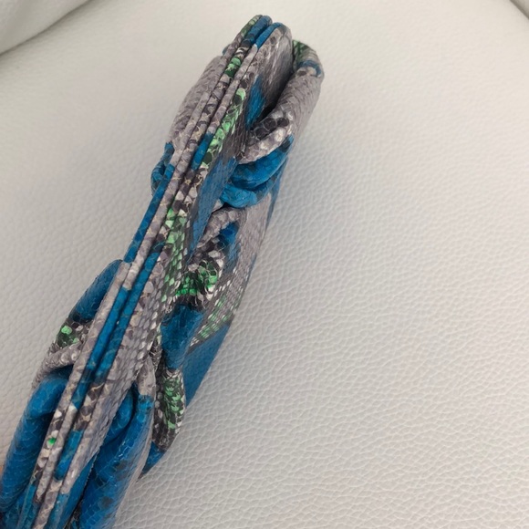 Lauren Merkin Snake Embossed Leather Clutch - Picture 5 of 6